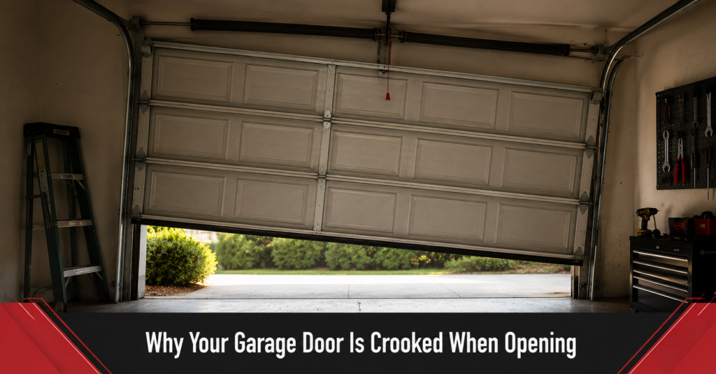 Garage door opening unevenly with one side higher than the other