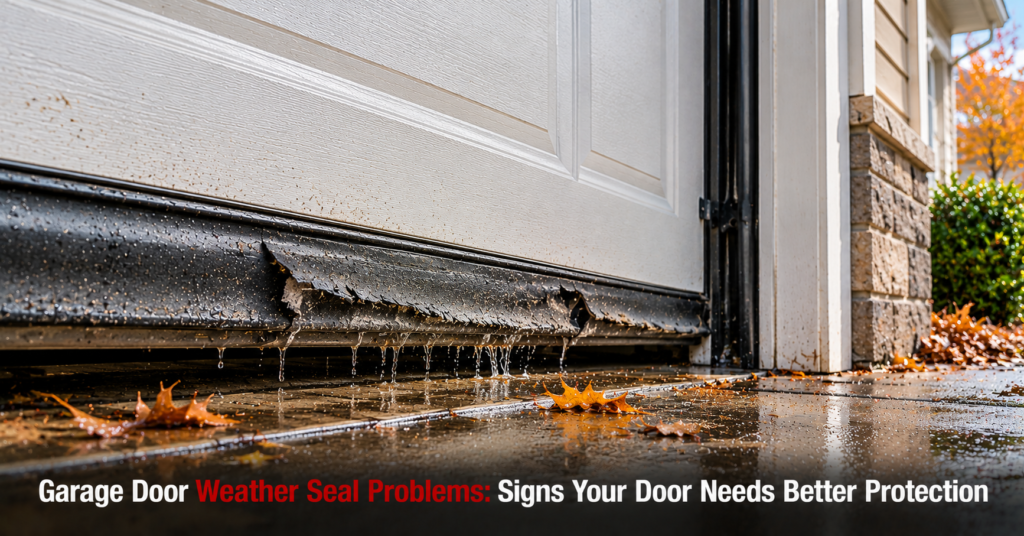 worn garage door weather seal