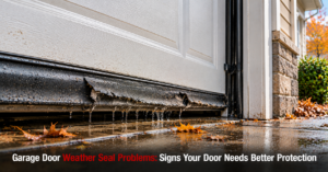 worn garage door weather seal